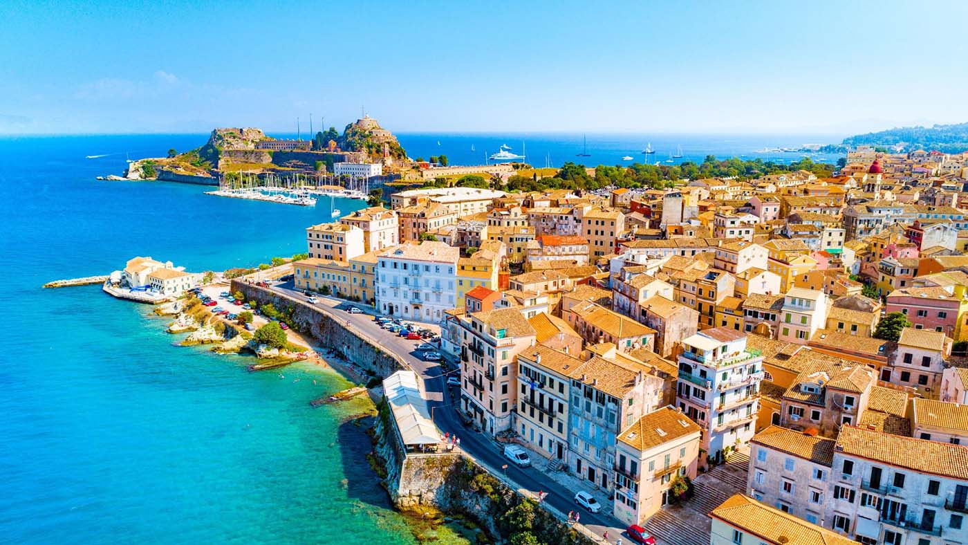 corfu-old-town-aerial